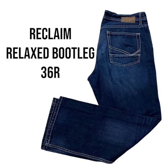 Reclaim~Relaxed Bootleg~Men’s Jeans~36R - Picture 1 of 9